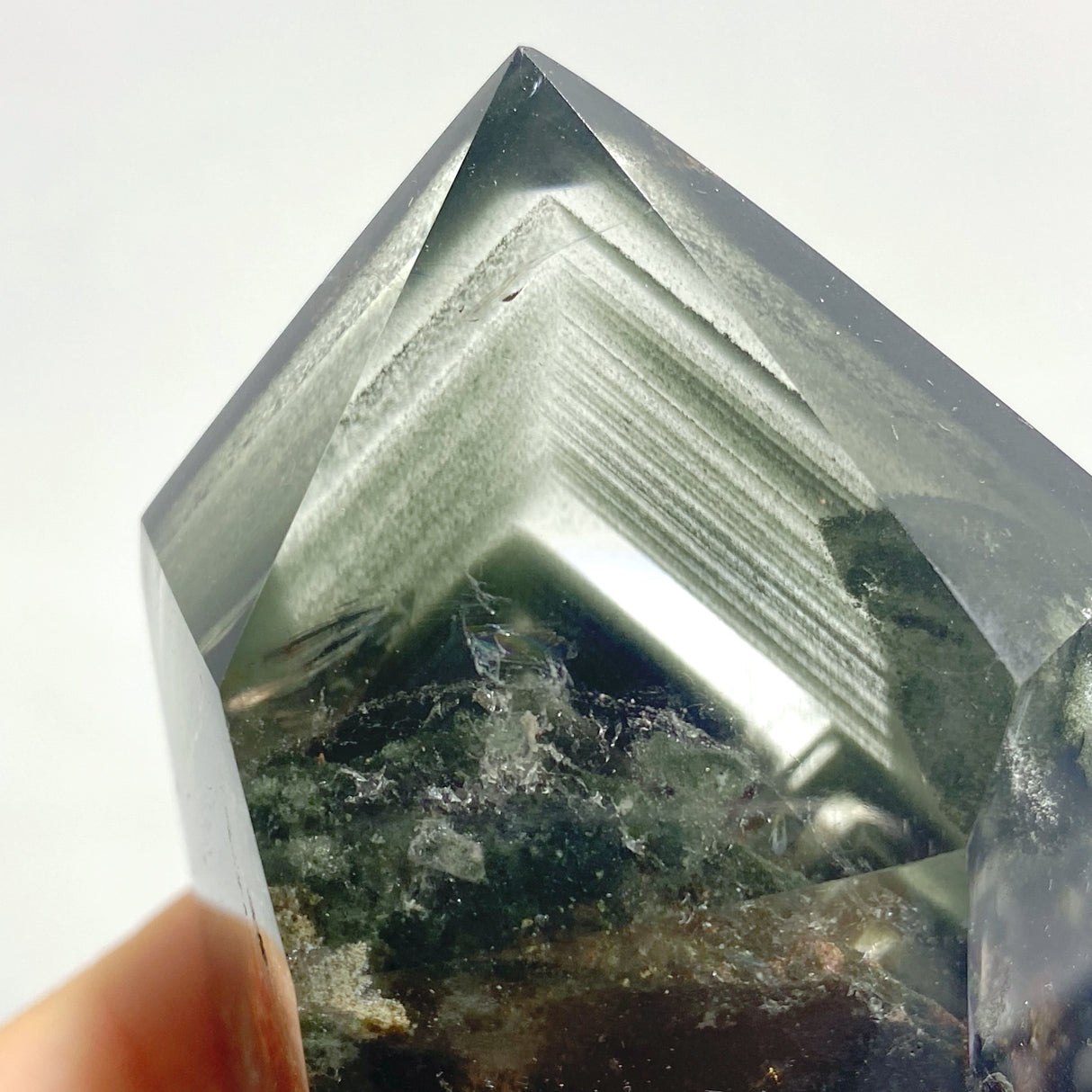 Garden Quartz Raw Bottom Point With Stand #1