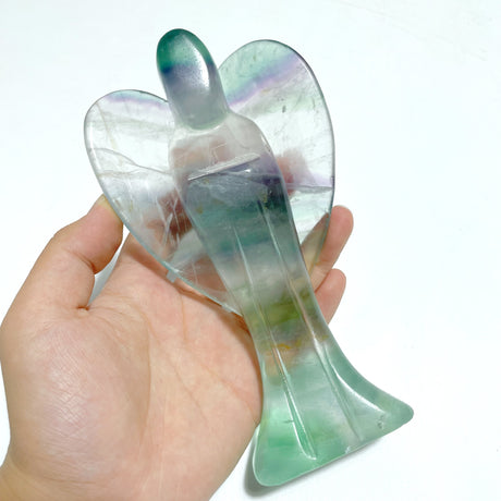 6 Pieces Rainbow Fluorite Angel Carving