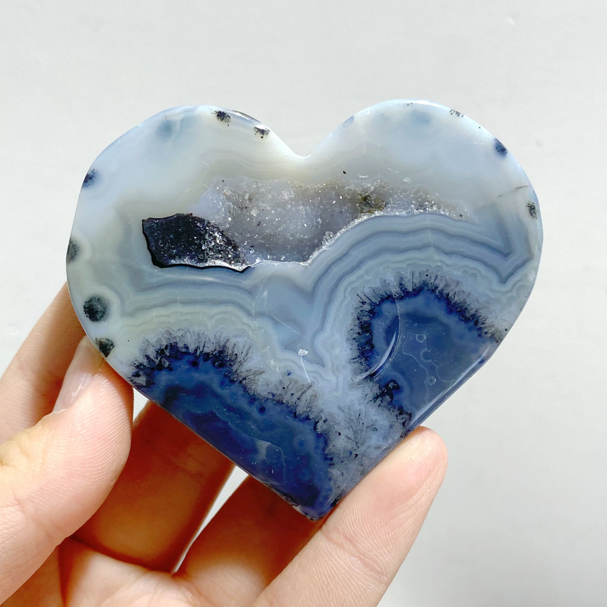36 Pieces Geode Druzy Agate Heart