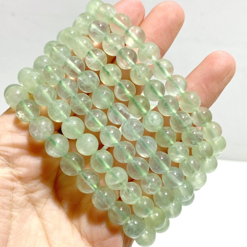 10 Pieces 8mm Prehnite Bracelets - Wholesale Crystals