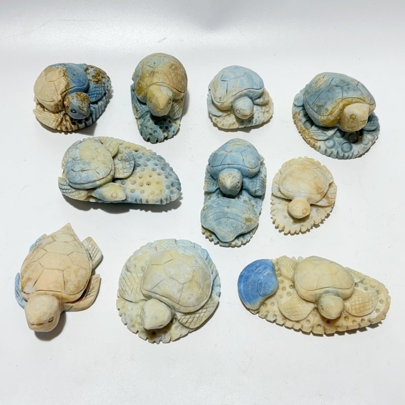 10 Pieces Blue Dumortierite Sea Turtle Carving -Wholesale Crystals