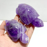 10 Pieces Chevron Amethyst Sea Turtles Carving - Wholesale Crystals