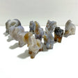10 pieces Geode Agate Druzy Elephant Carving - Wholesale Crystals