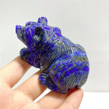 10 Pieces Lapis Lazuli Bear Carving - Wholesale Crystals