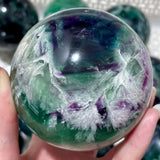 10 Pieces Large Beautiful Feather Fluorite Sphere - Wholesale Crystals