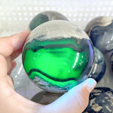 10 Pieces Large Volcano Agate Spheres (UV Reactive) - Wholesale Crystals