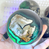 10 Pieces Large Volcano Agate Spheres (UV Reactive) - Wholesale Crystals