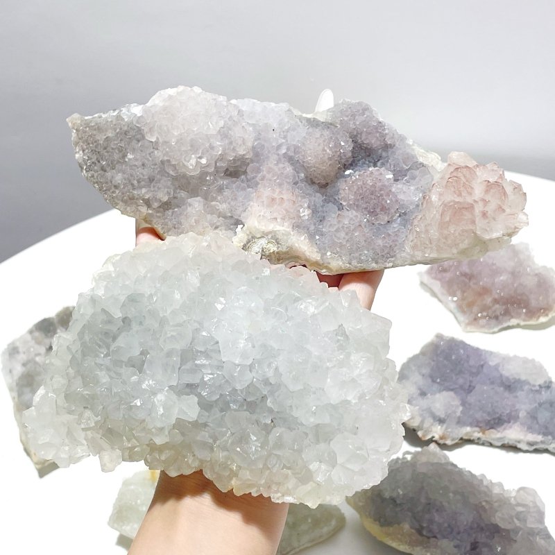 10 Pieces Natural Quartz Crystal Raw Cluster - Wholesale Crystals