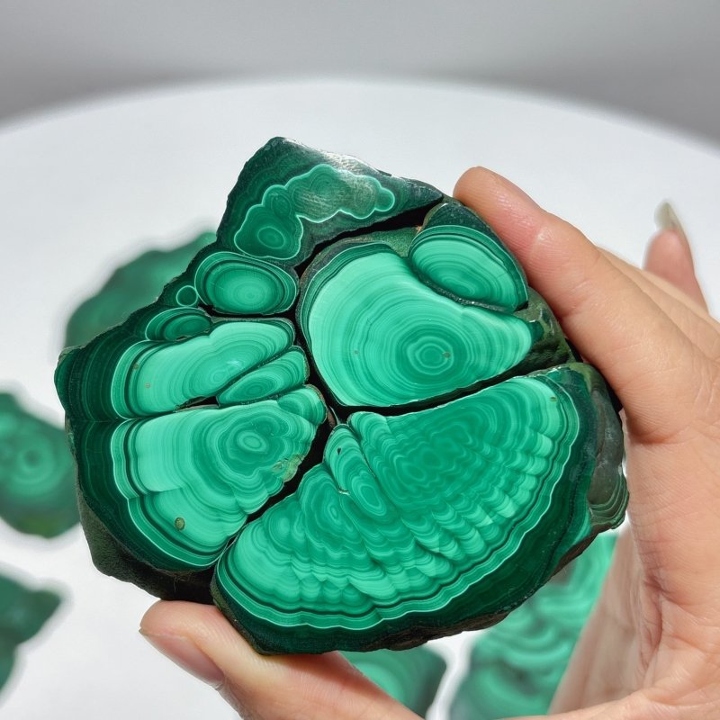 10 Pieces Polished Malachite Slab - Wholesale Crystals