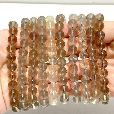 10 Pieces Six Star Line Smoky Quartz Bracelets - Wholesale Crystals