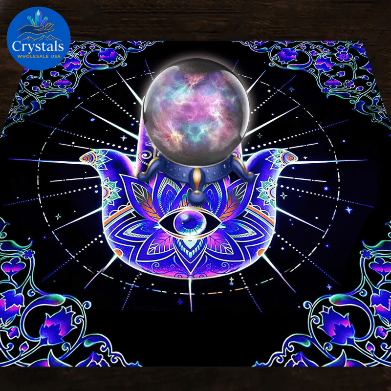 11 Mystical Runes Starry Sky Moon Phase Tarot Tablecloth - Wholesale Crystals