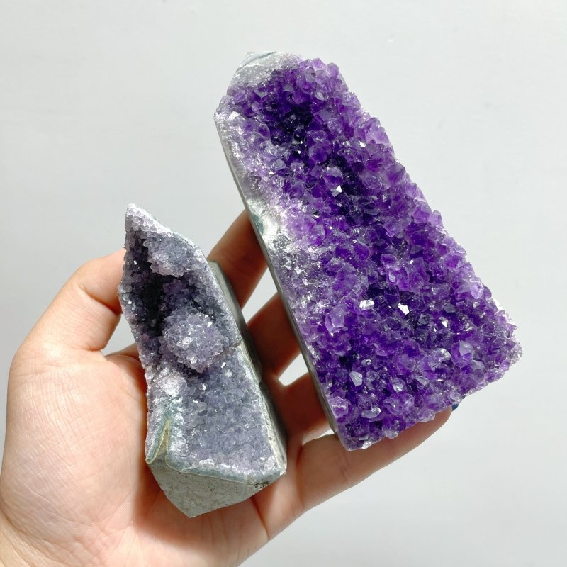 11 Pieces Amethyst Cluster Tower Points - Wholesale Crystals