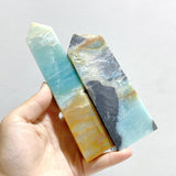 11 Pieces Caribbean Calcite Four-Sided Points -Wholesale Crystals