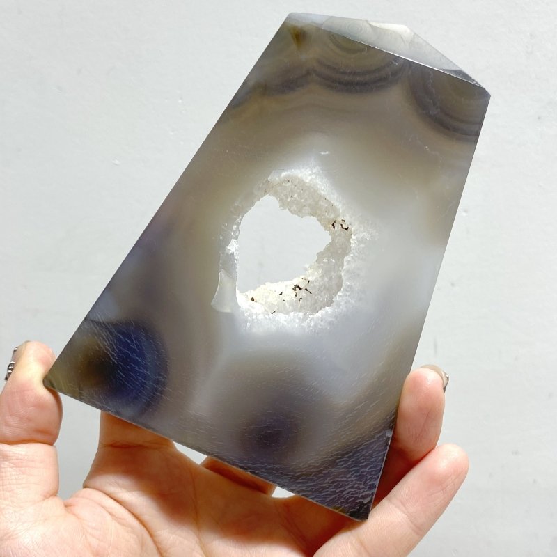 11 Pieces Geode Druzy Agate Four-sided Tower Point -Wholesale Crystals