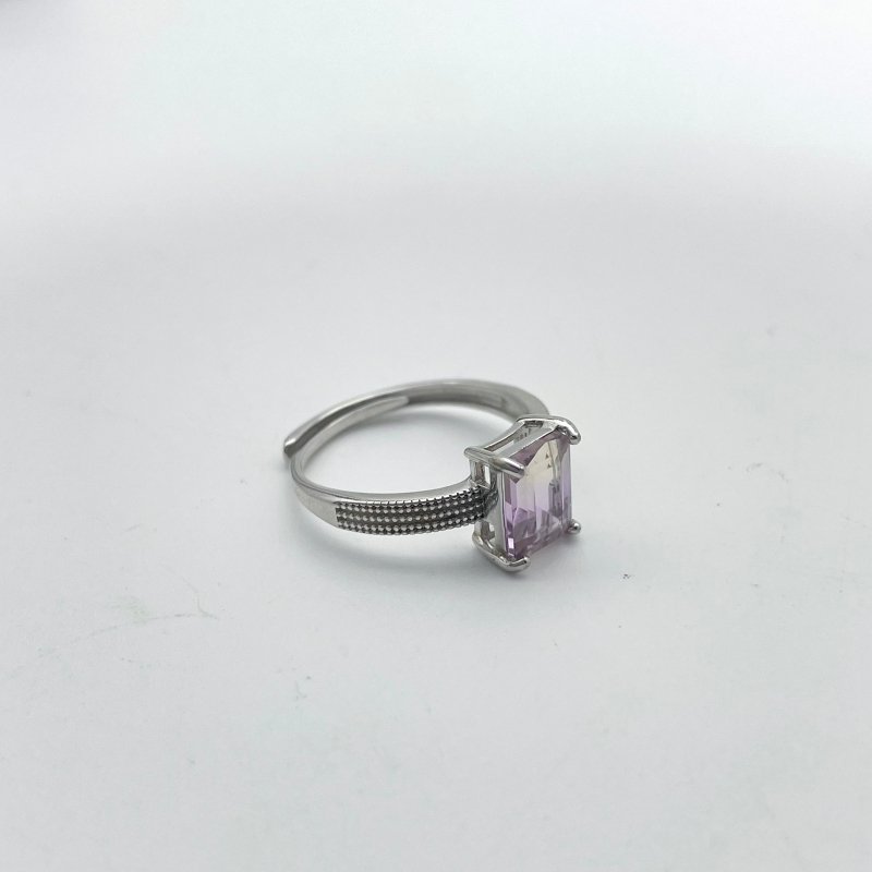 12 Pieces Ametrine Sugar Cube Ring Style #2 - Wholesale Crystals