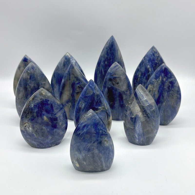 12 Pieces Beautiful Blue Kyanite Mixed Clear Quartz Arrow Head Shape Carving - Wholesale Crystals