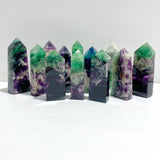 12 Pieces Feather Fluorite Four - Sided Tower Points - Wholesale Crystals