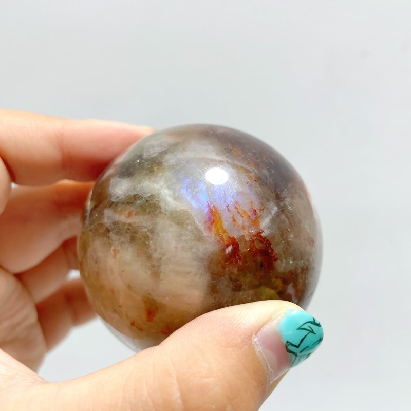12 Pieces Fire Quartz Mixed Moonstone Spheres - Wholesale Crystals