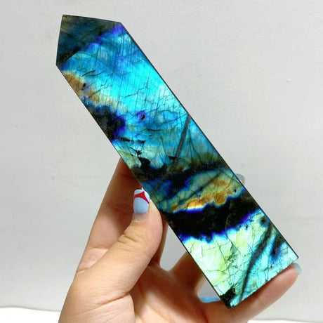 12 Pieces Flash Labradorite Four - Sided Tower - Wholesale Crystals