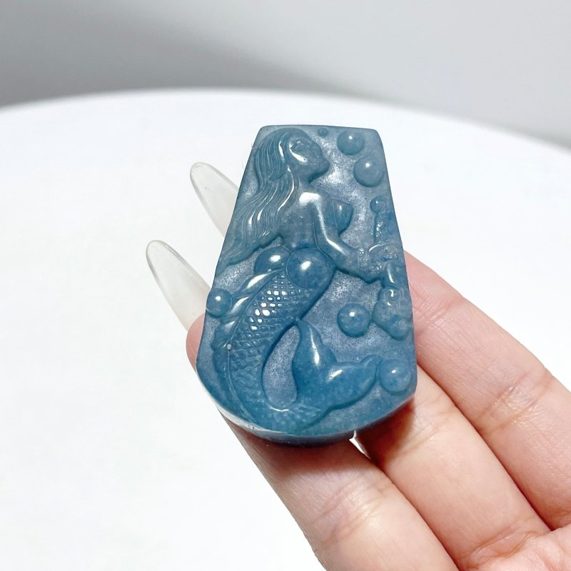 12 Pieces Natural Trolleite Stone Mermaid Carving - Wholesale Crystals