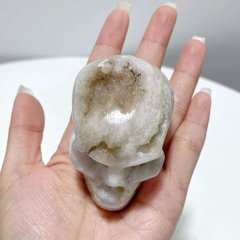 12 Pieces Sakura Agate Skull Carving - Wholesale Crystals