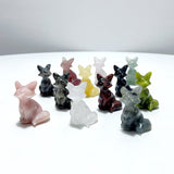12 Types Fox Carving Wholesale Obsidian Pink Opal Yooperlite - Wholesale Crystals
