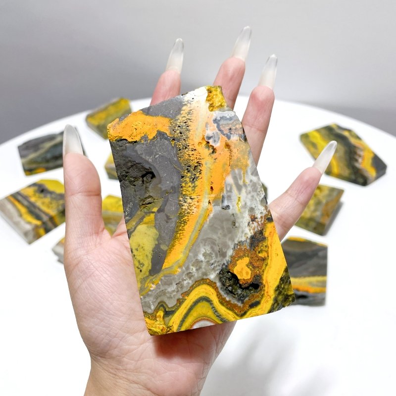 13 Pieces Bumble Bee Jasper Polished Home Decor Stone - Wholesale Crystals