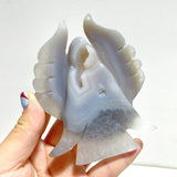 13 Pieces Geode Agate Druzy Angel Carving - Wholesale Crystals