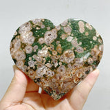 13 Pieces Large Rainforest Jasper Heart 3 -Wholesale Crystals