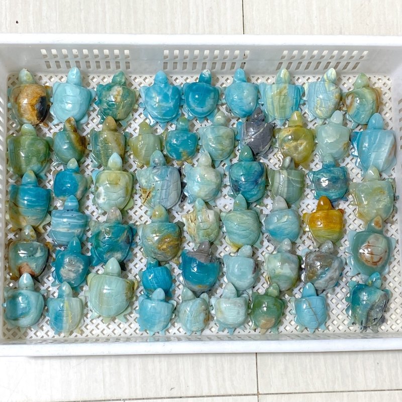 131 Pieces Caribbean Calcite Sea Turtle Carving (Sea Freight Only) -Wholesale Crystals