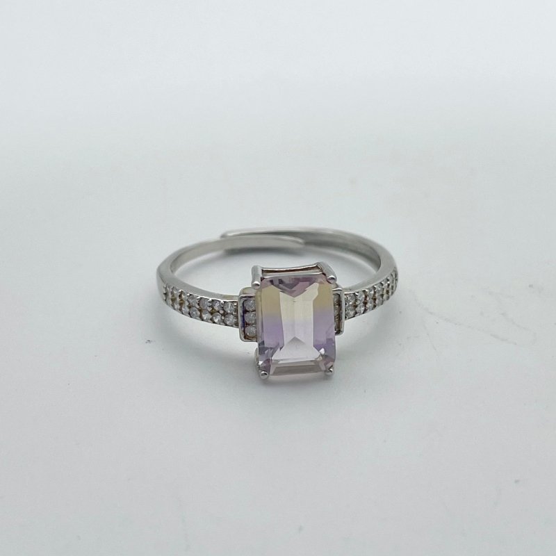 14 Pieces Ametrine Sugar Cube Ring Style #3 - Wholesale Crystals