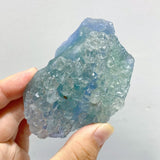 14 Pieces Blue Fluorite Mixed Calcite Raw Stone Specimen For Collection - Wholesale Crystals