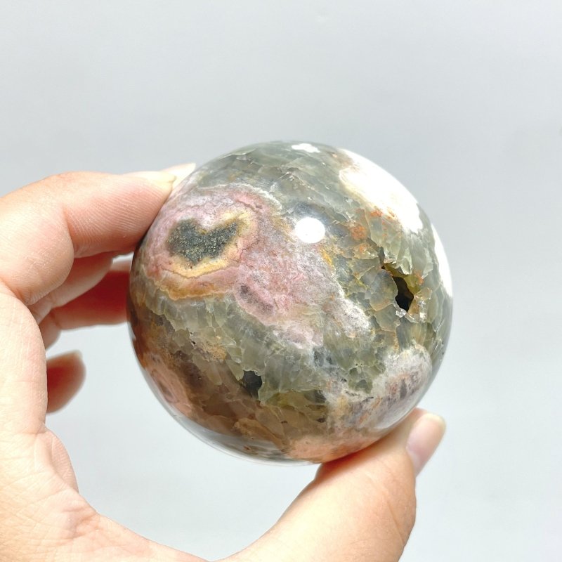14 Pieces Ocean Jasper Spheres Balls - Wholesale Crystals