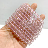 14 Pieces Six Star Line Rose Quartz Bracelets - Wholesale Crystals
