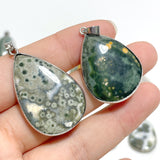 32 Pieces Beautiful 8th Vein Ocean Japser Pendant