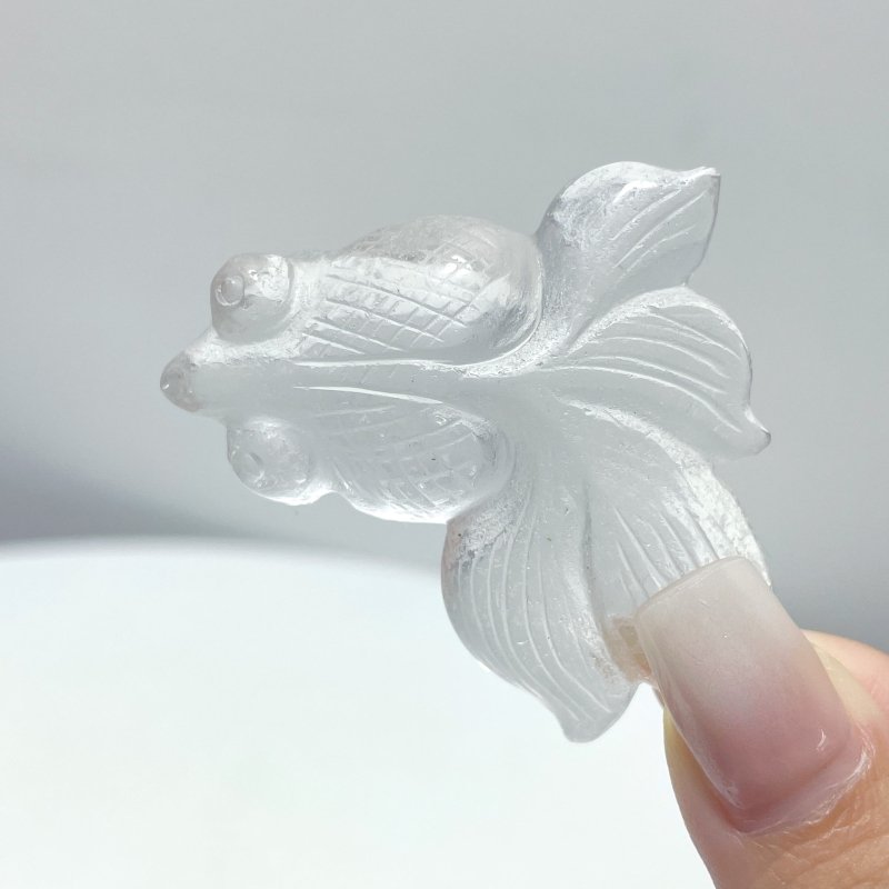 15 Pieces Goldfish Carvings - Different Materials - Wholesale Crystals