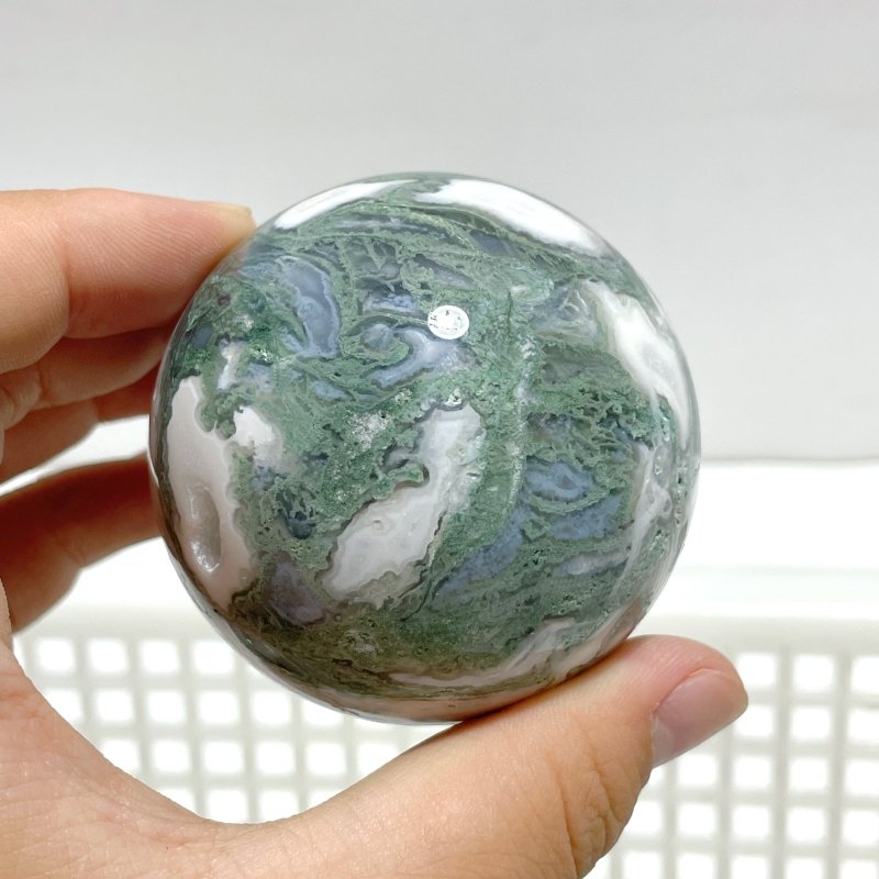 16 Pieces Beautiful Moss Agate Spheres - Wholesale Crystals