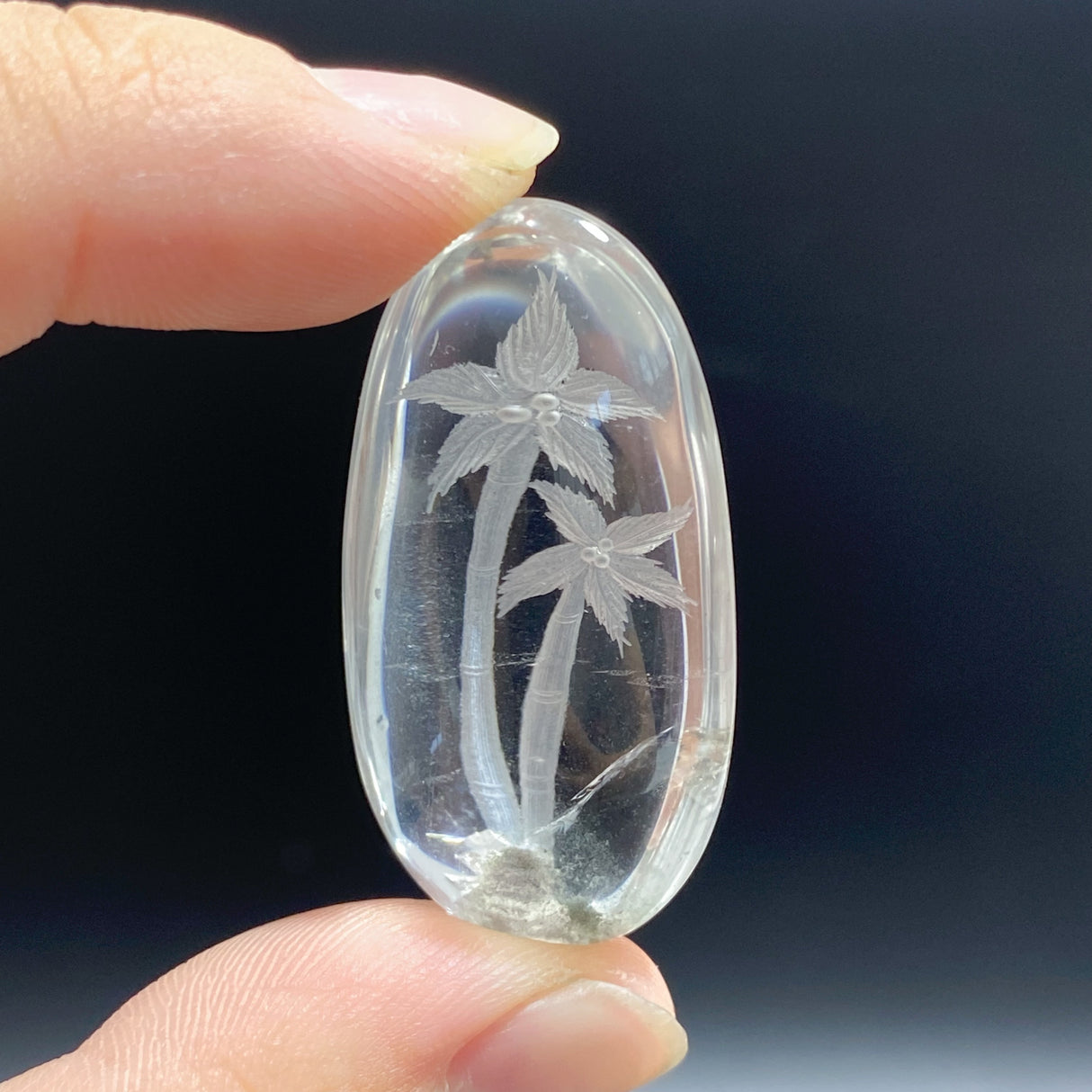 4 Pieces Tree Garden Quartz Inner Scene Carving