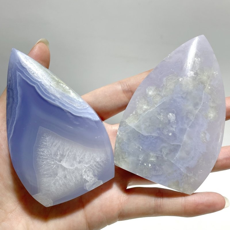 17 Pieces Beautiful Blue Chalcedony Arrow Head Shape - Wholesale Crystals