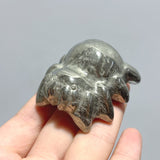 17 Pieces Halloween Pyrite Spider Carving - Wholesale Crystals