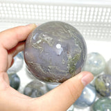 17 Pieces Moss Agate Spheres - Wholesale Crystals