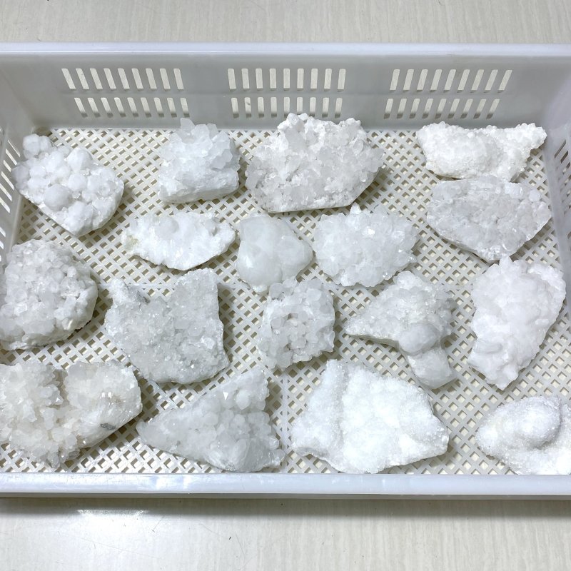 17 Pieces Raw Clear Quartz Cluster Specimen - Wholesale Crystals