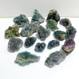 17 Pieces Raw Stone Fluorite Mixed Pyrite Specimen -Wholesale Crystals