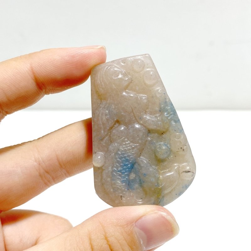 17 Pieces Trolleite Mermaid Carving Crystal Wholesale Closeout - Wholesale Crystals