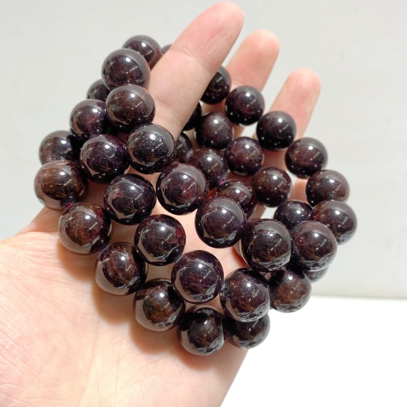 18 Pieces 14mm Garnet Bracelets -Wholesale Crystals
