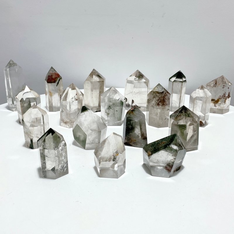 18 Pieces Garden Quartz Clear Tower - Wholesale Crystals