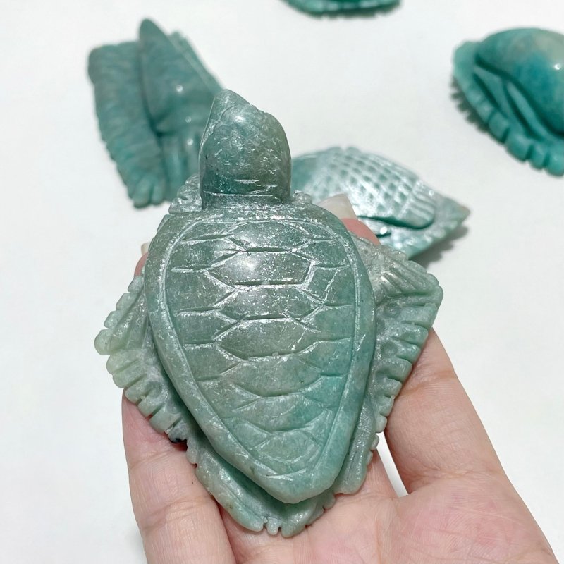 19 Pieces Beautiful Amazonite Sea Animal Carving - Wholesale Crystals