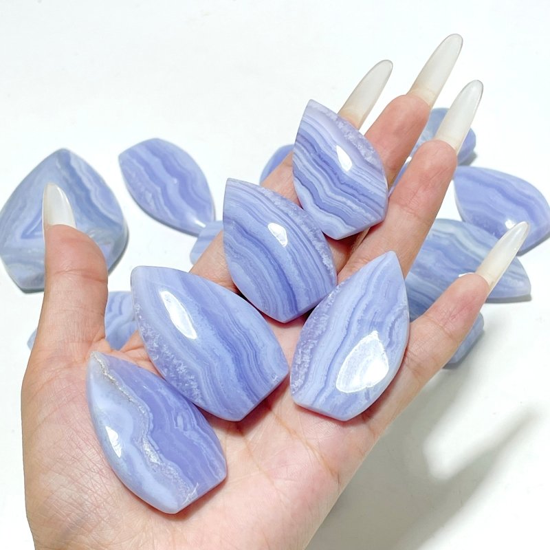 19 Pieces Blue Lace Agate Arrow Head Shape - Wholesale Crystals