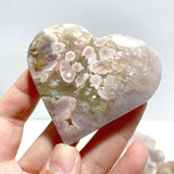 19 Pieces Geode Druzy Sakura Flower Agate Heart - Wholesale Crystals