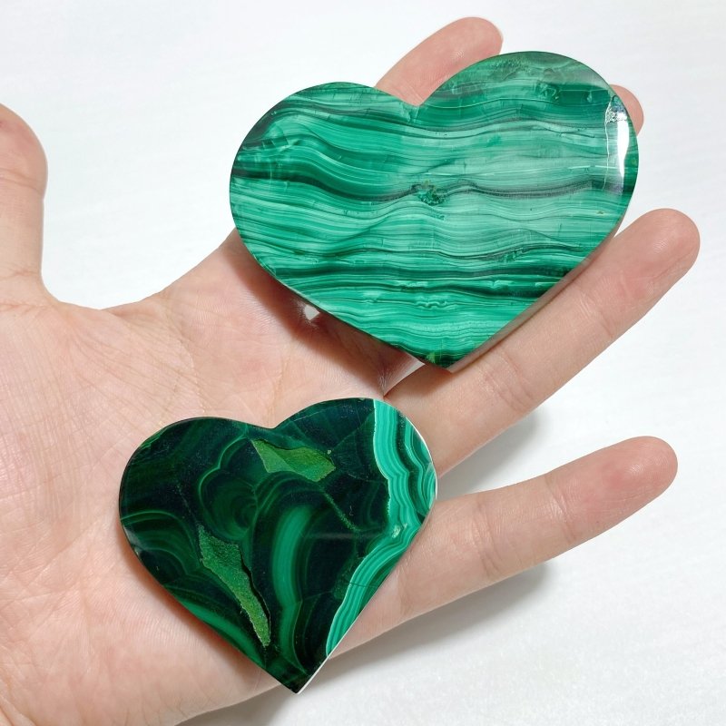 19 Pieces Malachite Heart -Wholesale Crystals